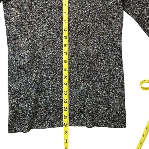 Investments Petites Jeweled Mock Turtle Neck Sweater Large Petite Black NWT - Picture 9 of 10